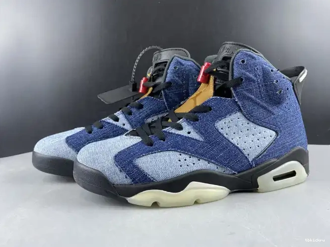 Rep TBK Washed 6 CT5350-401 Air Jordan Denim 0419